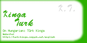 kinga turk business card