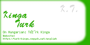 kinga turk business card